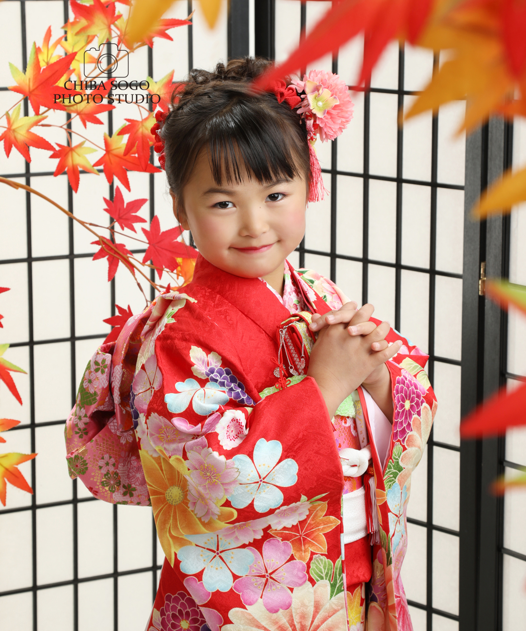 七五三記念写真撮影例(7歳女の子着物)千葉そごう写真館