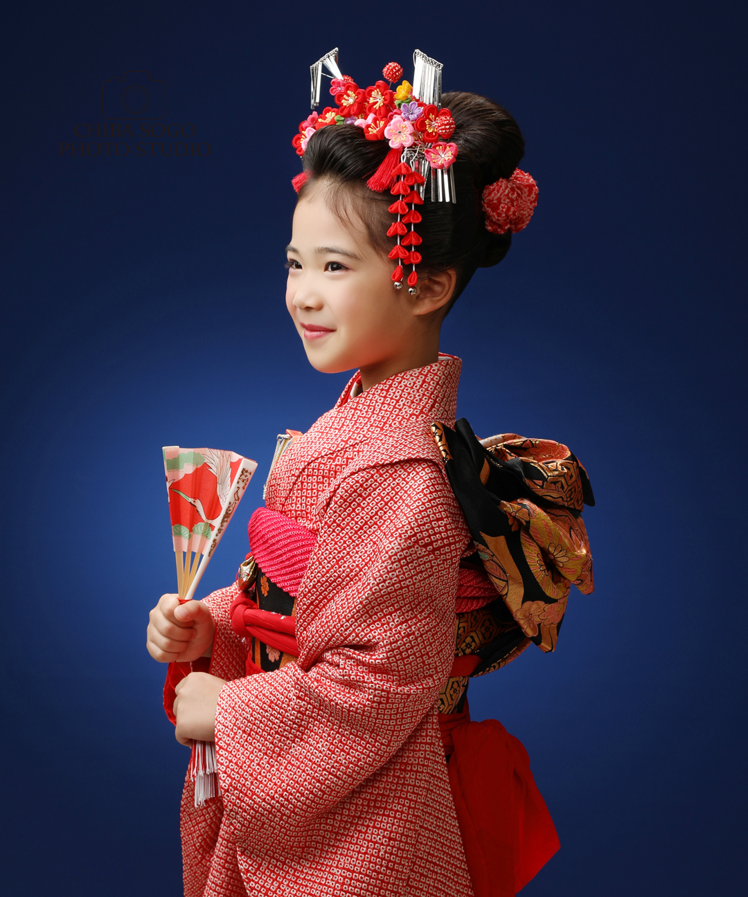 七五三記念写真撮影例(7歳女の子着物)千葉そごう写真館