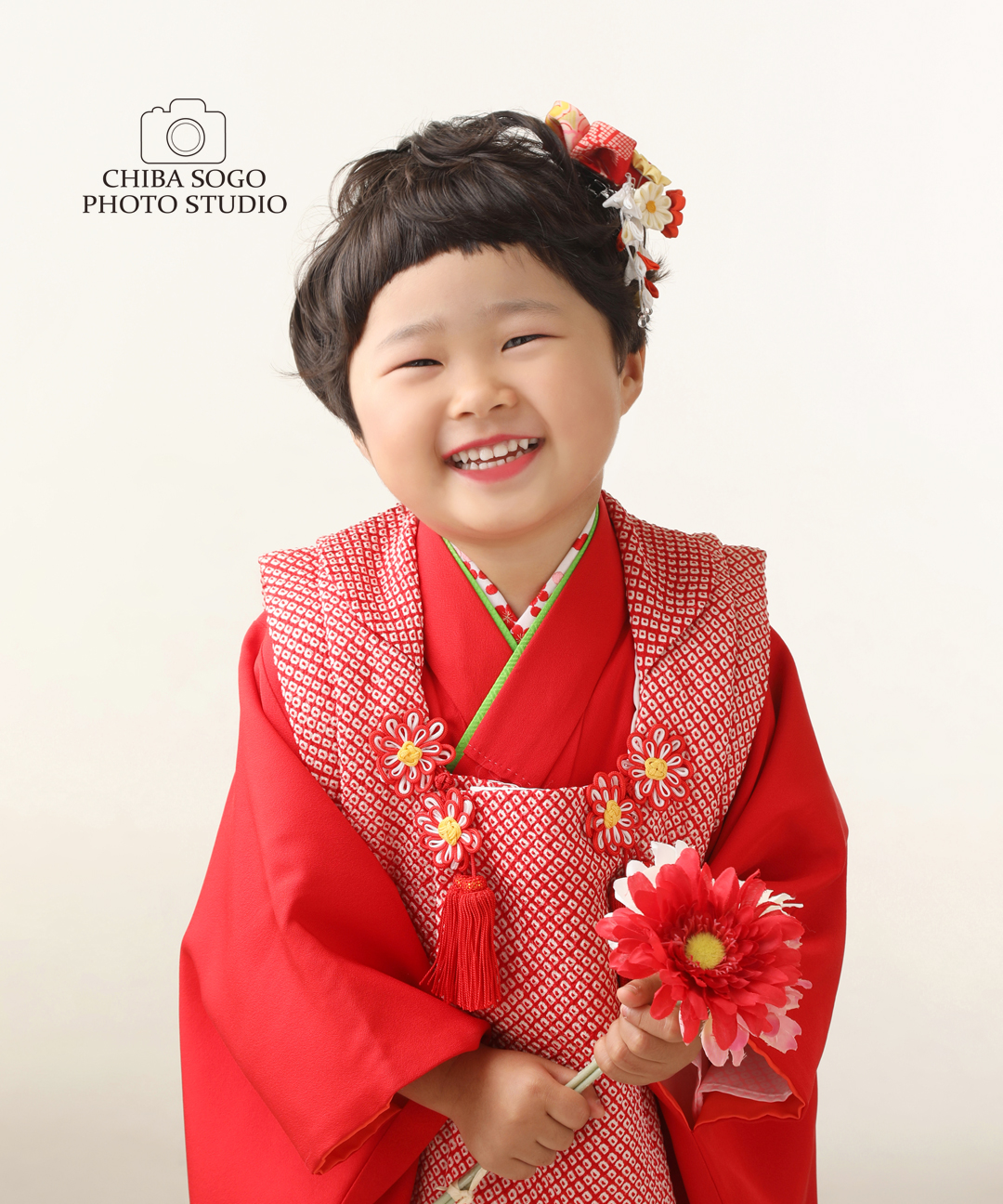 七五三記念写真撮影例(3歳女の子着物)千葉そごう写真館