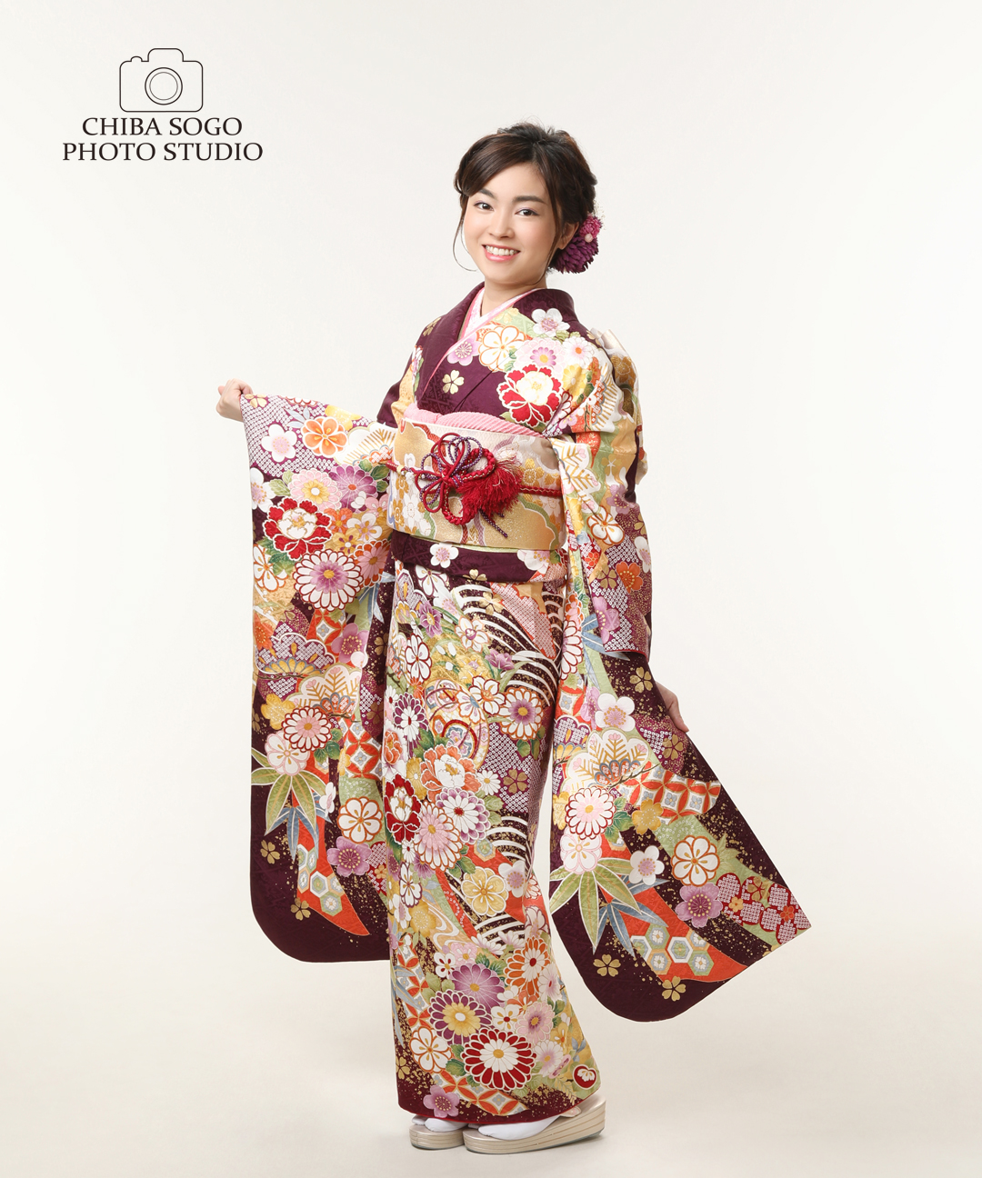 成人式記念写真撮影例(女性振袖)千葉そごう写真館