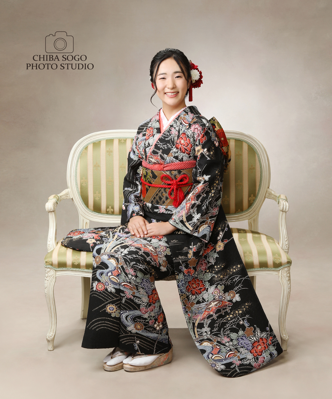 成人式記念写真撮影例(女性振袖)千葉そごう写真館