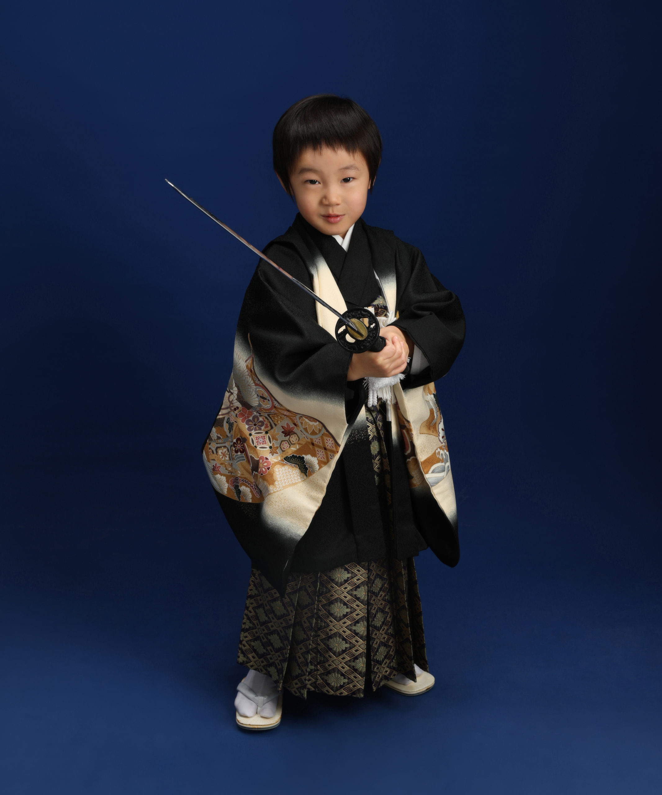 七五三記念写真撮影例(5歳男の子着物)横浜そごう写真館