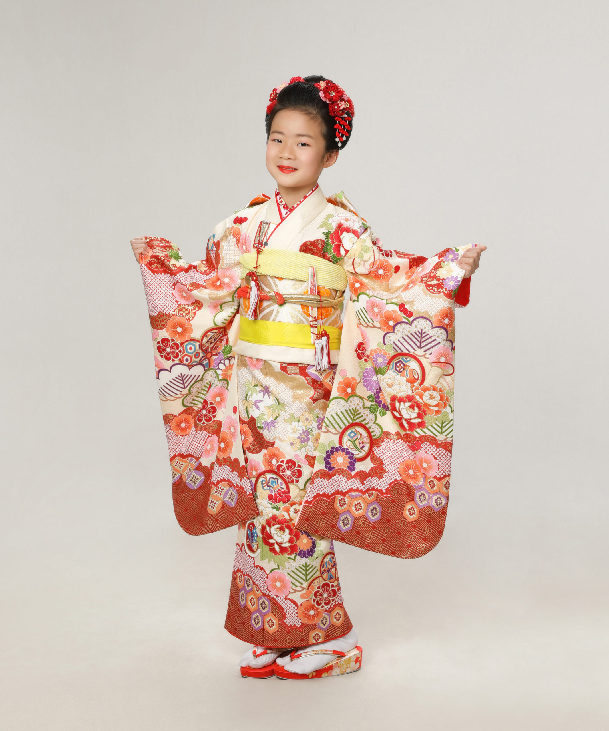 七五三記念写真撮影例(7歳女の子着物)横浜そごう写真館