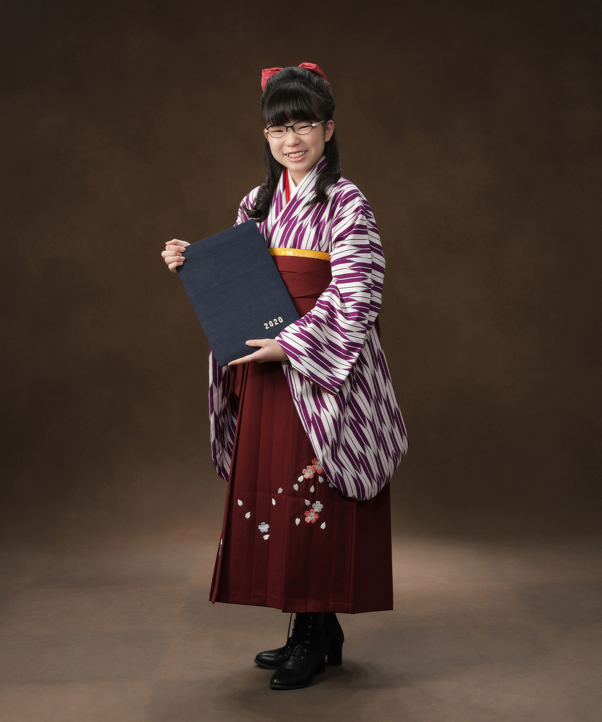 卒業式記念写真撮影例(女性袴)横浜そごう写真館